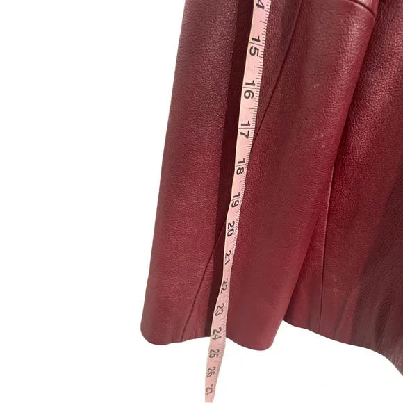 LEATHER JACKET Cranberry - Picture 3 of 6